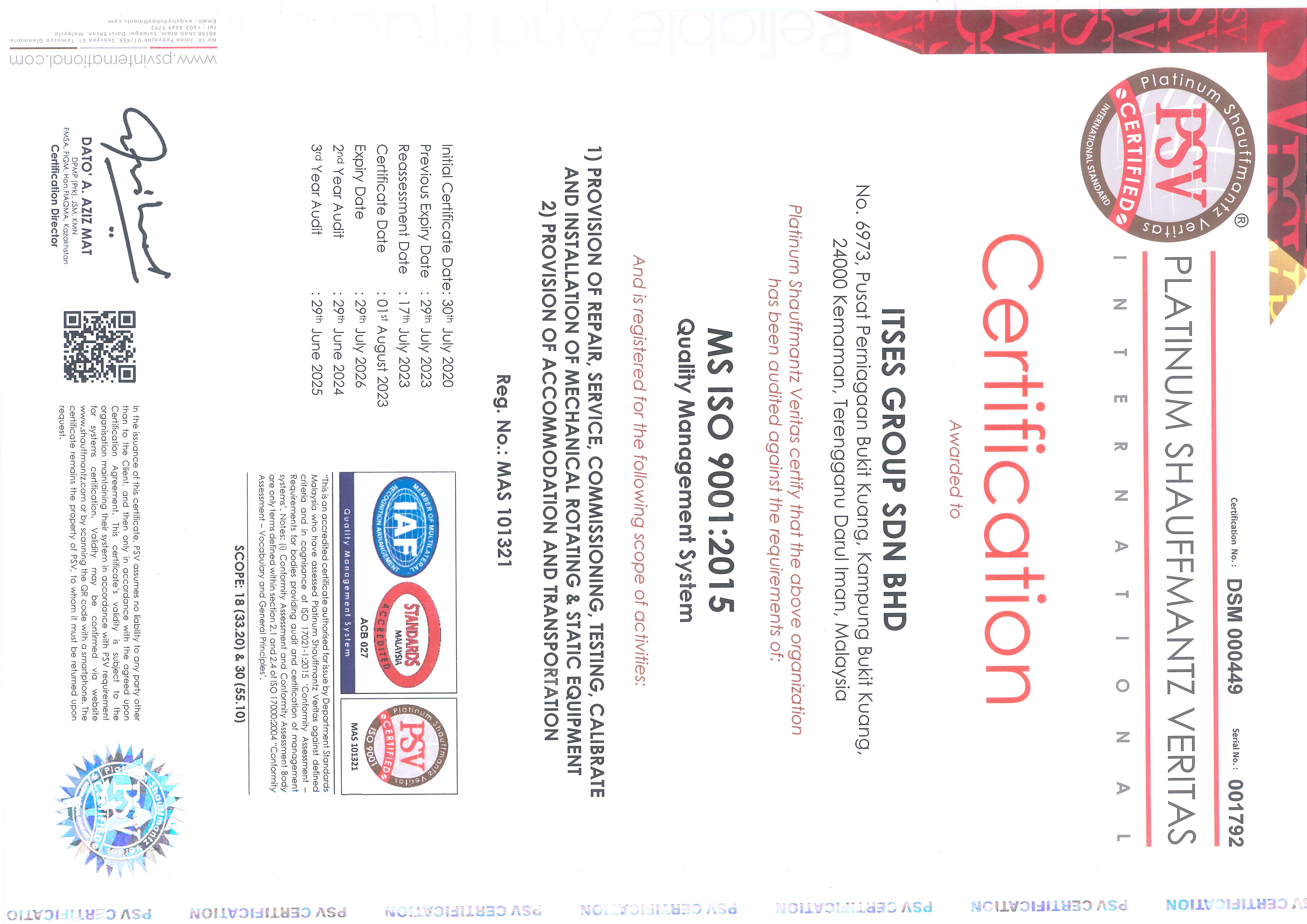 ISO 9001:2015 — Quality Management